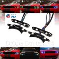 Multi-Color RGBW LED Shift Halo Headlight DRL Set For 2015-2019 Dodge Challenger