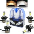 H4 HID SMD COB LED Low/Hi Beam Headlight Light Bulb 6000K 4000LM Set of 4 5-3/4"