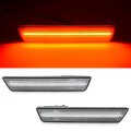 Clear Rear Side Red LED Marker Light Lens Pair For 2008-2014 Charger Challenger