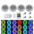 5-3/4 RGB SMD Color Change White Red Blue Green LED Halo Angel Eye Headlight Set