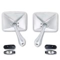 70-72 Chevy Truck Rectangle Chrome Outside Rear View RH & LH Door Mirror Pair