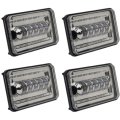 4X6" LED HID Light Bulbs Crystal Clear Sealed Beam Headlamp Headlight Set