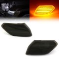 Smoked Front Lens Amber LED Side Marker Light Lamp Pair For 18-21 Jeep Wrangler