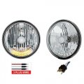 7" Halogen Amber 6-LED Turn Signal Headlamp Headlight Running Lights Bulbs Pair