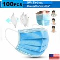 100pcs 3-Ply Layers Face Medical Disposable Mask Mouth Cover Shield Protection