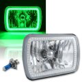 (1) 7X6" Green SMD LED Halo Angel Eye Headlight 55/60w Xenon Halogen Light Bulb