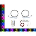 120mm Headlight Headlamp Multi-Color Changing LED Shift RGB Halo Ring RF M7 Pair