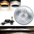 One 7" Stock Glass Lens Metal 12v Headlight LED 6K 20/40w Light Bulb Headlamp 1x