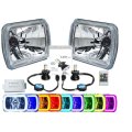 7x6" RGB COB Color Change White Red Blue Green Halo Angel Eye 40W LED Headlights