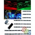 8Pc RGB/Red/Green/Blue/Yellow Glow Lights LED Strips Kit Fits Harley Motorcycle