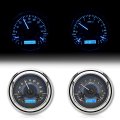 Dakota Digital Analog Dash Gauges Carbon Blue for 47-53 Truck VHX-47C-PU-C-B