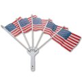 Stainless Rear License Plate Frame 5-Post Holder Parade Topper American Flags