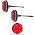 51-52 & 56 Chevy Red 5 LED Auxiliary Tail Light Lamp Reflector Lens Bulb Pair