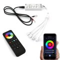 Bluetooth Phone iOS Android RGB RGBW LED Color Change Module & Remote w/Splitter