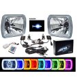 7x6 RGB LED COB Color Change Halo Shift Angel Eye 6k 6000k HID Headlights