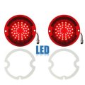 63 Chevy Impala Bel Air Biscayne Red LED Rear Tail Light Lens & Gaskets Pair