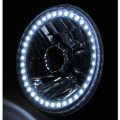 5-3/4 White Halo H4 Light Bulb Motorcycle Headlight SMD LED Angel Eye Headlamp