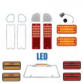 67-68 Chevy GMC Truck LED SEQUENTIAL Red Tail License Amber Light Lenses Set NH