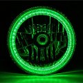 7" Green SMD LED Halo Angel Eye H4 Halogen 60W Light Bulb Motorcycle Headlight