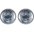 7" Sealed Beam Incandescent Glass Headlight Head Light Headlamp Bulbs Pair New