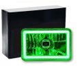 4X6 Green LED COB Halo Crystal Glass/Metal Headlight Light Bulb Headlamp EACH