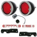 LED Sequential Tail Light Lens Assembly Flasher & Bracket For 54-59 Chevy Truck