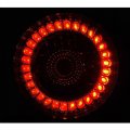 5-3/4" Red LED Angel Eye Motorcycle Halo Projector Headlight Turn Signal Light