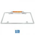 Chrome Plate Frame w/Amb LED Third Brake Lamp & White LED License Light