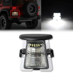 White SMD LED License Plate Light Lamp Bulb Assembly For 07-18 Jeep JK Wrangler Octane Lighting