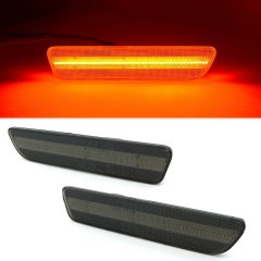 Rear Side Red LED Smoked Marker Light Lens Pair Fits 05-09 Ford Mustang Octane Lighting