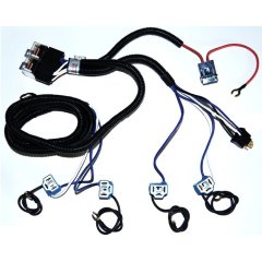 4-Headlight Relay Wiring Harness H4 Headlamp Light Bulb Ceramic Socket Plugs Set Octane Lighting