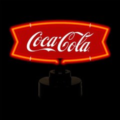 COCA-COLA RED & WHITE FISHTAIL NEON SCULPTURE