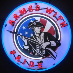 ARMED WITH PRIDE NEON SIGN