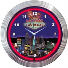 LAS VEGAS STRIP NEON CLOCK