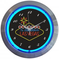 LAS VEGAS SIGN NEON CLOCK