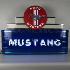 ART DECO MARQUEE MUSTANG NEON SIGN IN STEEL CAN