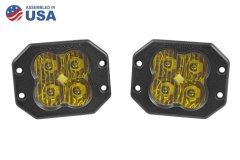 Worklight SS3 Sport Yellow Driving Flush Pair Diode Dynamics