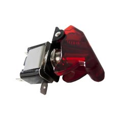 12 Volt LED Toggle Switch Red Spring Loaded Safety Cover Race Sport Lighting