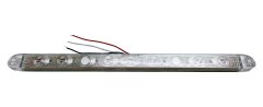 17 Inch Screw Mount High Powered 9-LED Tail/Brake Light Clear Outer Lens With Red LED Diodes Race Sport Lighting