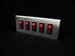 5-Switch On/Off Pre Wired Panel w/ Fuse Race Sport Lighting