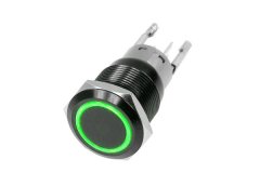 16mm Black 2 Position On/Off Switch Green /Black Flush Mount 12V Race Sport Lighting