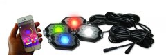 4-POD RGB+W Hi-Power Rock Light Complete Kit with Bluetooth APP Controls Race Sport Lighting