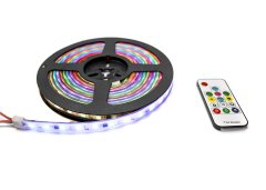 16.4 Foot 5 Meter 5050 RGB Chasing Function Strip Lighting and Controller IP68 Rated with Weatherproof Sleeve Race Sport Lighting