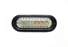 Dual Function Ultra Thin Flush Mount Amber Flasher Strobe With White LED DRL function - SAE Certified J595 and J2087 Race Sport Lighting