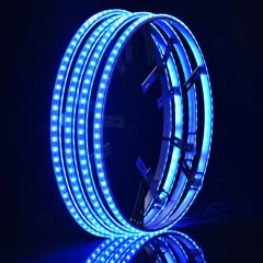 14 Inch LED Wheel Light Double Side Strips for 2x Output with Turn and Brake ColorSMART Bluetooth Controlled Race Sport Lighting