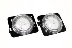 07-18 Jeep Wrangler front Side Marker LEDs With clear lens Pair 4W 80 Lumen Race Sport Lighting