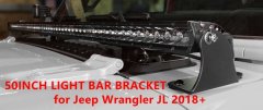 2018 -Pres Jeep JL Complete 52 Inch LED Light Bar Kit LoPro Series Light Bar with Brackets and Wire Swith Harness Race Sport Lighting