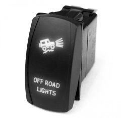 LED Rocker Switch w/ White LED Radiance Off-road Lights Jeep Image Race Sport Lighting