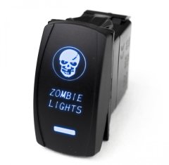 LED Rocker Switch w/ Blue LED Radiance Zombie Lights Race Sport Lighting