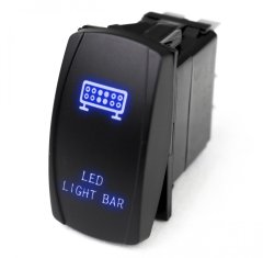 LED Rocker Switch w/ Blue LED Radiance LED Light Bar Center Spot Race Sport Lighting